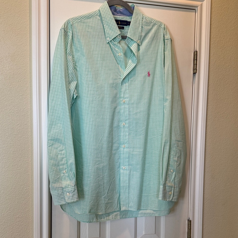 Polo Ralph Lauren Men's Green Checkered Shirt